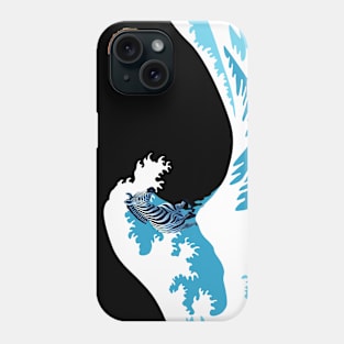 Zebra Surfing at The Great Wave off Kanagawa Phone Case