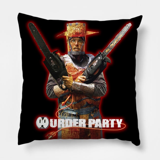 Murder Party Pillow by BigOrangeShirtShop