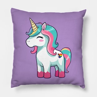 LGBTQIA+ Pride Unicorn Pillow