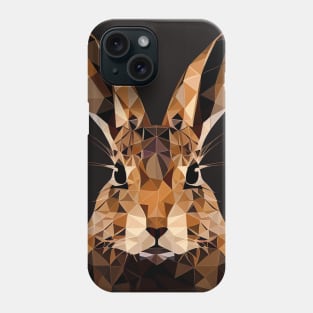 Triangle Rabbit - Abstract polygon animal face staring Phone Case