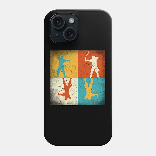 Archery practice. Retro squares Phone Case by SerenityByAlex