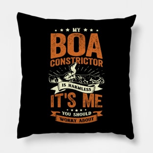 Funny Boa Constrictor Snake Owner Gift Pillow