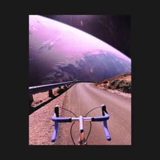 Bike Ride - Space Aesthetic Collage T-Shirt