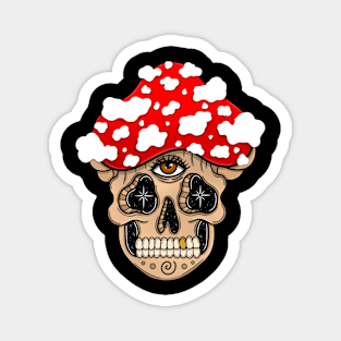 Mushroom skeleton Magnet