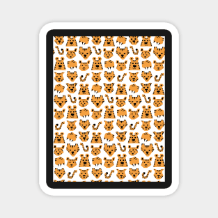 Cute Cartoon Tiger Faces and Tails Magnet