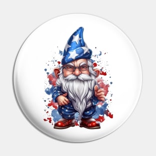 4th of July Gnome #3 Pin