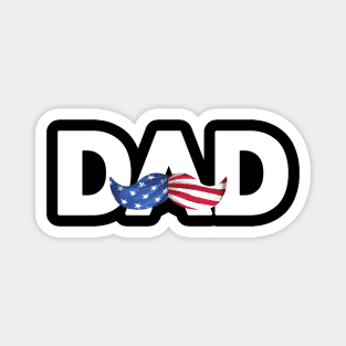 Happy Father's day Birthday American Flag Retro Vintage Noel Magnet