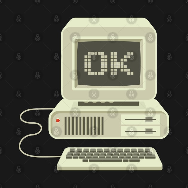 OK Computer: Retro Computer Screen with 16 Bit Text by TwistedCharm