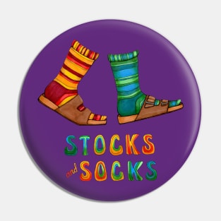 Stocks And Socks with Groovy Lettering Pin