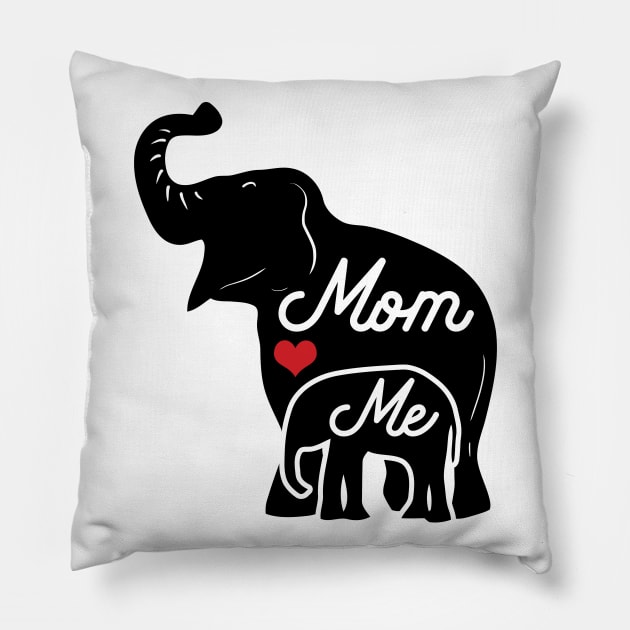 MOM&ME LIKE ELEPHANT LOVERS Pillow by zoomade