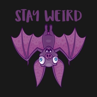 Stay Weird Cartoon Bat T-Shirt