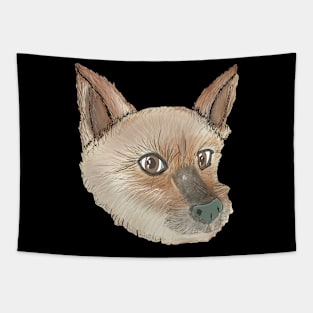 Puppy eyes_Yorkie Tapestry