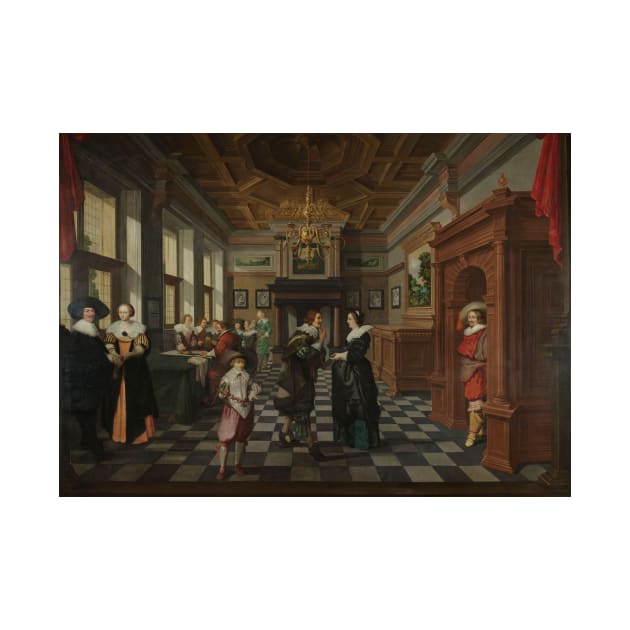 Seven-Part Room Painting - An Interior by Dirck van Delen by Classic Art Stall