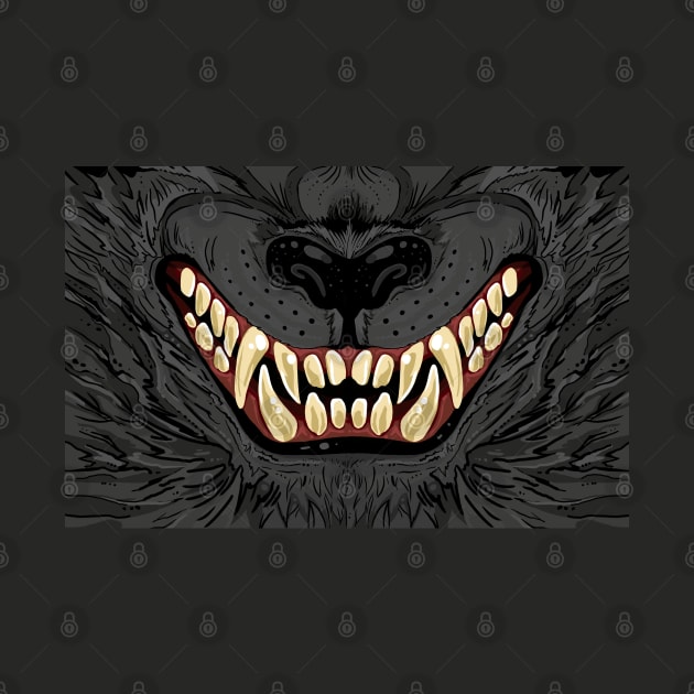 WereWolf Snarl Graphic by NonDecafArt