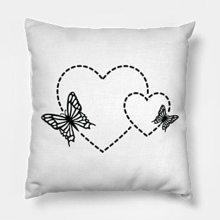 Butterflies with Hearts Pillow