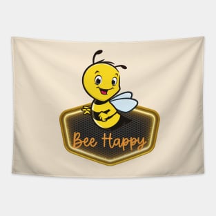 BEE HAPPY CUTE Bumblebee Tapestry