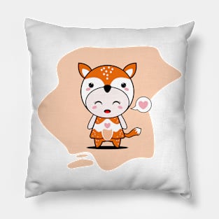 Cute Fox Character Pillow