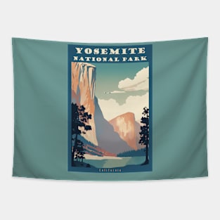 Yosemite National Park Vintage Travel Poster Tapestry