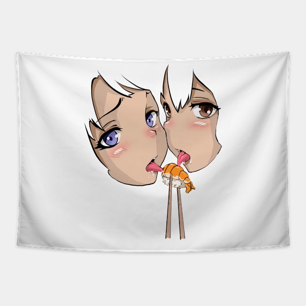 Otaku Ahegao Ecchi Etchi Hentai Lewd Great Gift Idea Tapestry by TellingTales