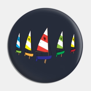 Dyer Dhow Sailboats Racing Pin