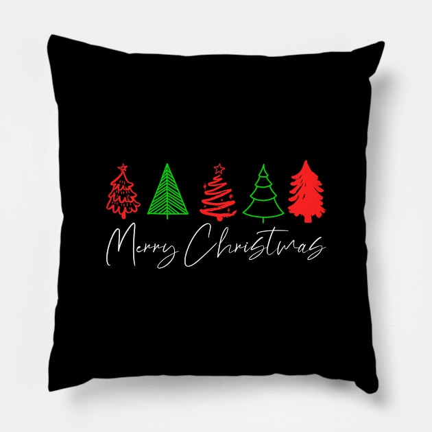 Merry Christmas Gift Pillow by MEDtee