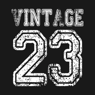 Vintage 23 2023 1923 T-shirt Birthday Gift Age Year Old Boy Girl Cute Funny Man Woman Jersey Style T-Shirt