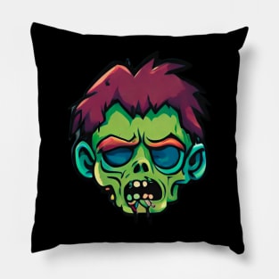 The Green Face Zombie Pillow