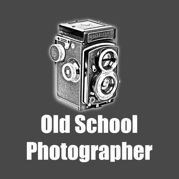 Old School Photographer - White Font by DecPhoto