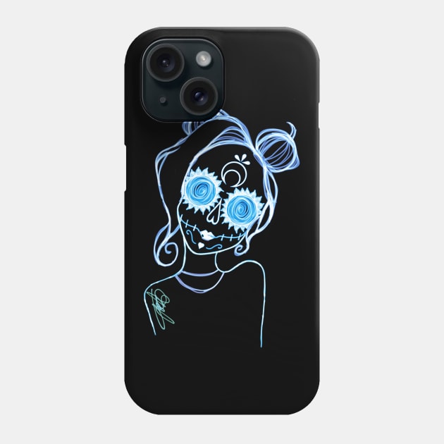 Sugar skull Phone Case by Opalescents