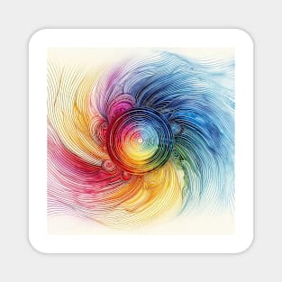 Psychedelic looking abstract illustration of Swirls Magnet