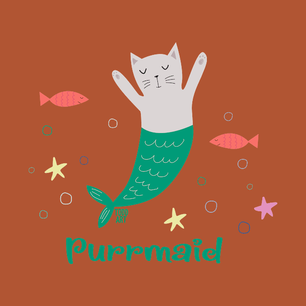 purrmaid by toddgoldmanart