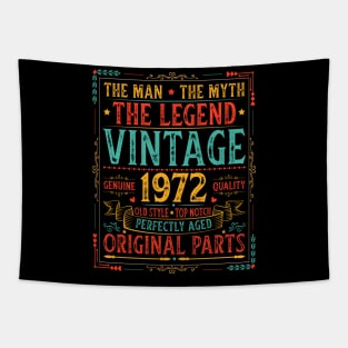 The Man The Myth The Legend Vintage 1972 50th Birthday Tapestry