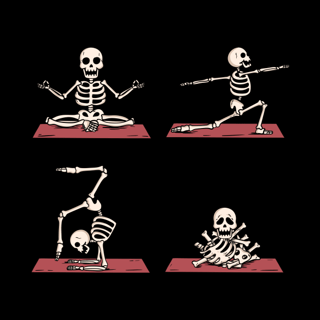 Yoga Skeleton by coffeeman