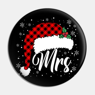 Mrs Santa Claus Christmas Couples Matching Pin