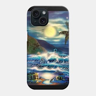 Tropical Island full moon treasure beach Phone Case