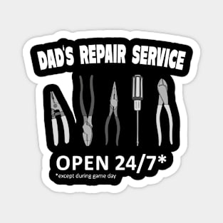 Dad's Repair Service For Handy Dads Fun Magnet