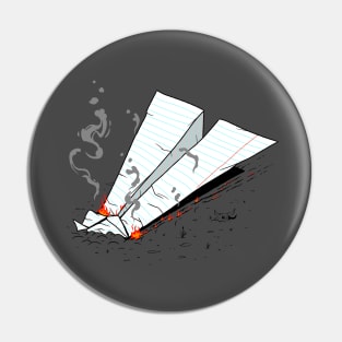 Crashed Paper Plane Pin