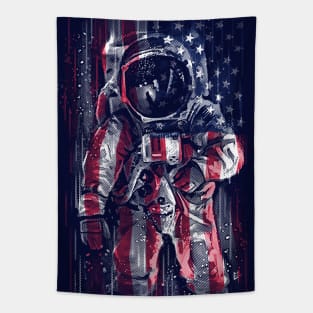 Astronaut Flag Tapestry