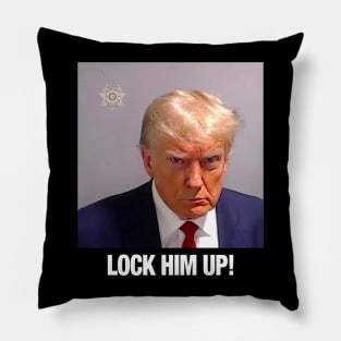 Donald Trump Mugshot | Lock Him Up Trump Mug Shot Pillow