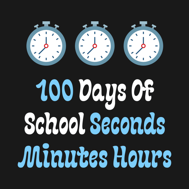 100 Days Of School Seconds Minutes Hours by Teeport