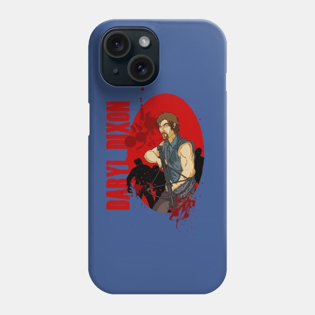 THE WALKING DEAD - DARYL DIXON AS A COMIC BOOK CHARACTER Phone Case by ptelling