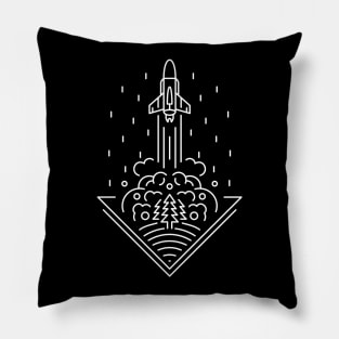 Smoky Rocket (White) Pillow