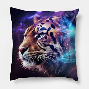 Tiger Wild Animal Majestic Wilderness Surrealist Pillow