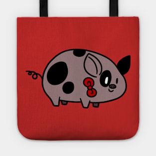 Spotted Bow Tie Piggy Tote