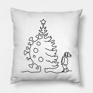 Christmas with Corona 2021 Pillow