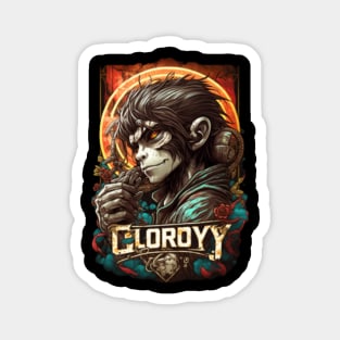 Glory with a monkey Magnet