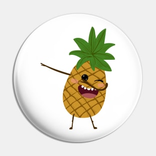 Dabbing Pineapple Aloha Beaches Pin