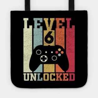 Level 6 Unlocked Funny Video Gamer 6th Birthday Gift Tote