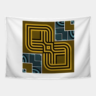 modern gold and black contemporary design Tapestry