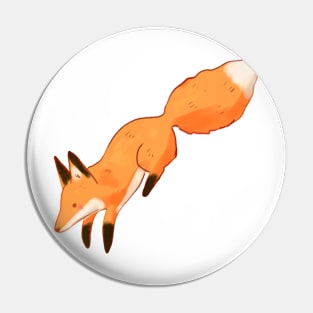 Cute fox jumping illustration Pin